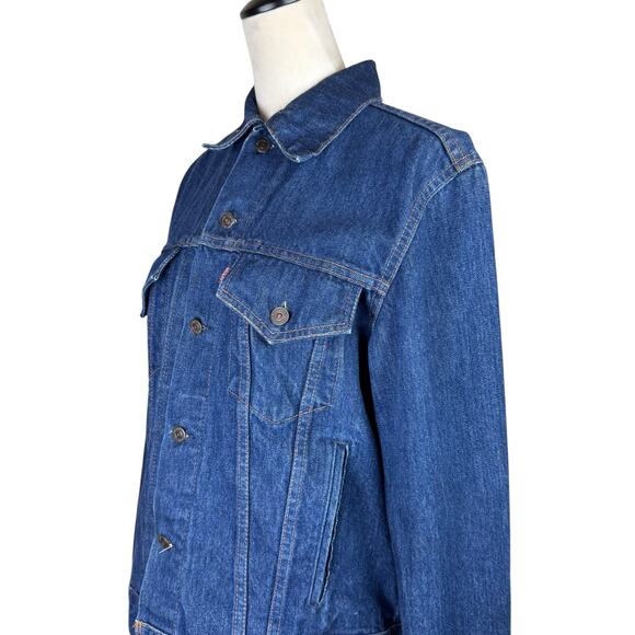 Levi's Men's 42 Vintage 70506 Dark Wash Denim Button Front Trucker Jean Jacket - Picture 5 of 13